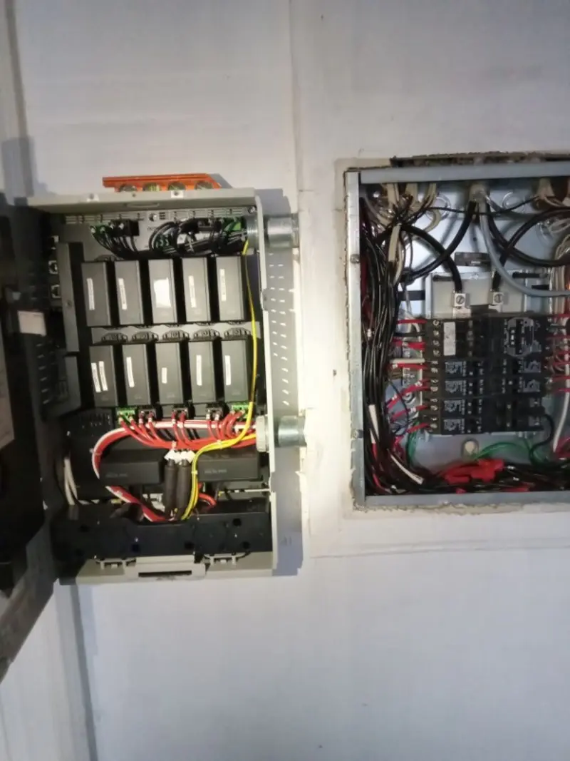 Electrical panel upgrade completed for Security Camera Wiring in Matthews